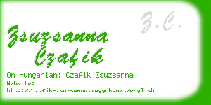 zsuzsanna czafik business card